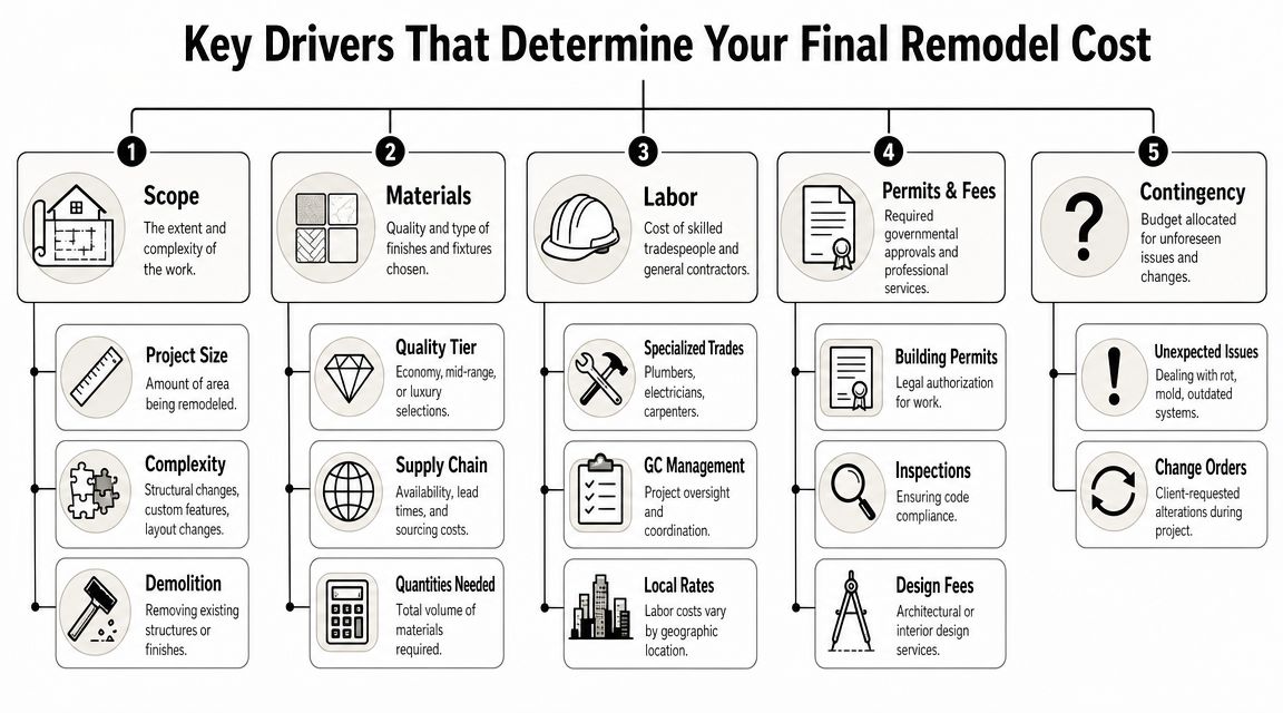 Key Drivers That Determine Your Final Remodel Cost