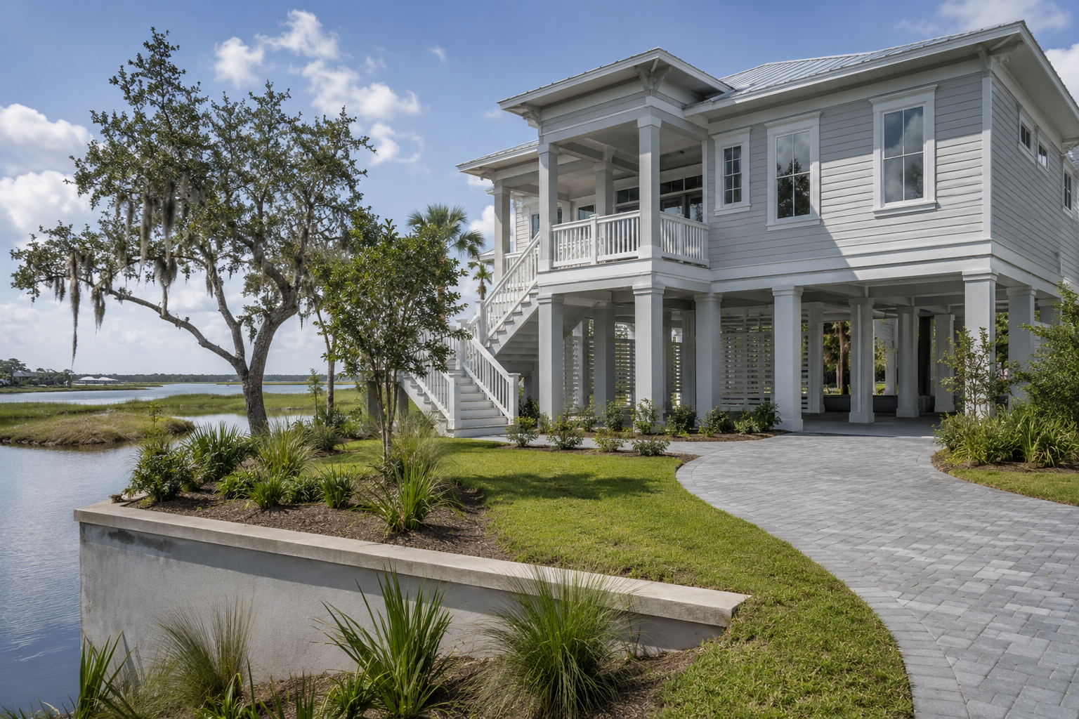 Flood-Zone & Coastal Planning for Luxury Homes in Northeast Florida Elevation and site planning for a flood-zone luxury home in coastal Northeast Florida