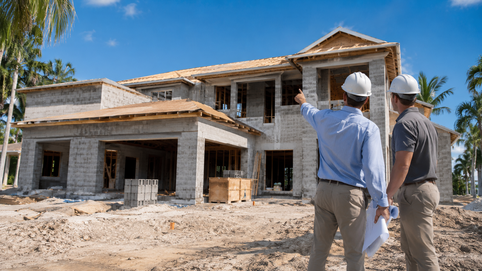 ground up construction permits and inspection on a new florida home site