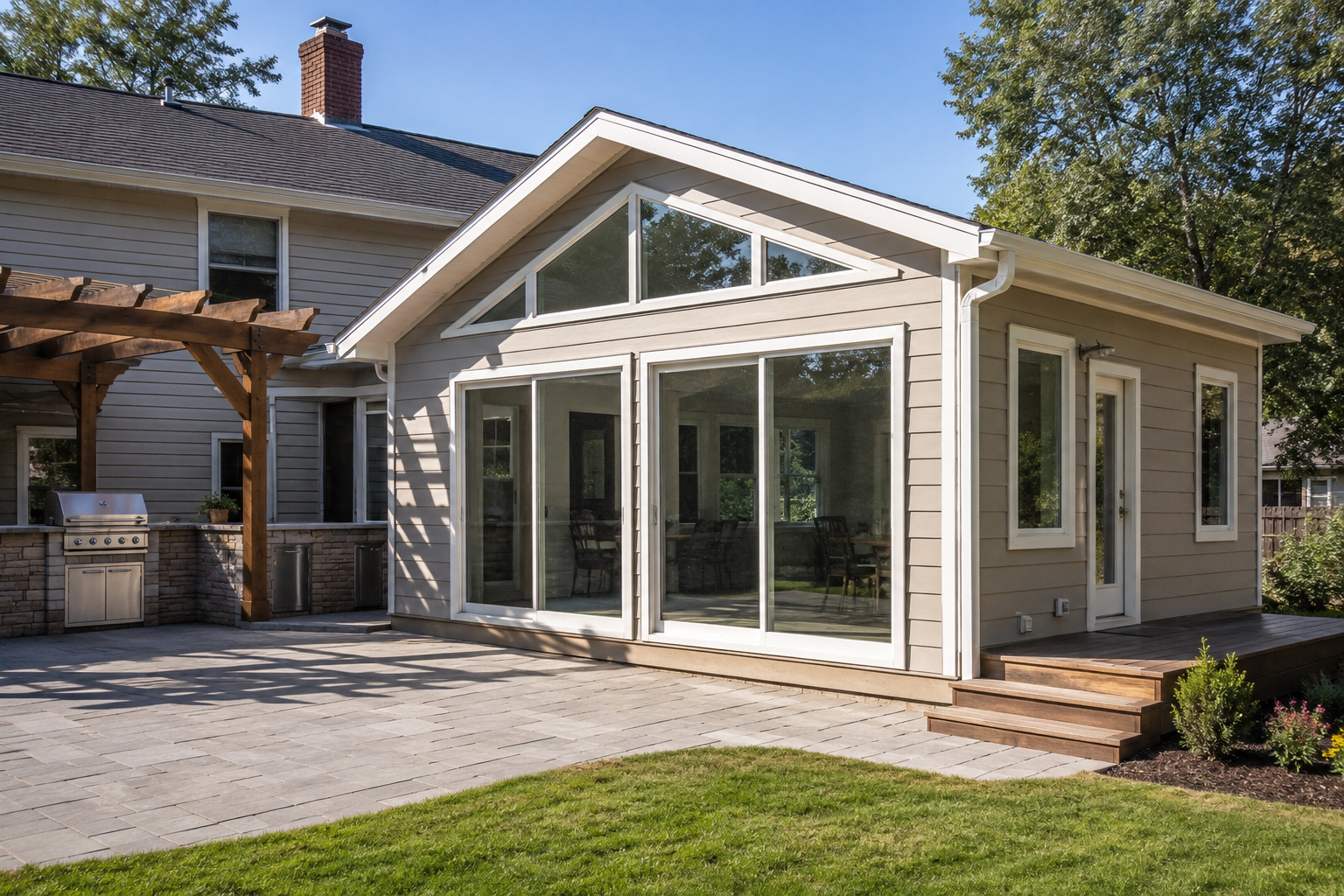 Home Addition Builders Near Me: Choosing the Right One in Jacksonville Completed room addition seamlessly matched to an existing Jacksonville home