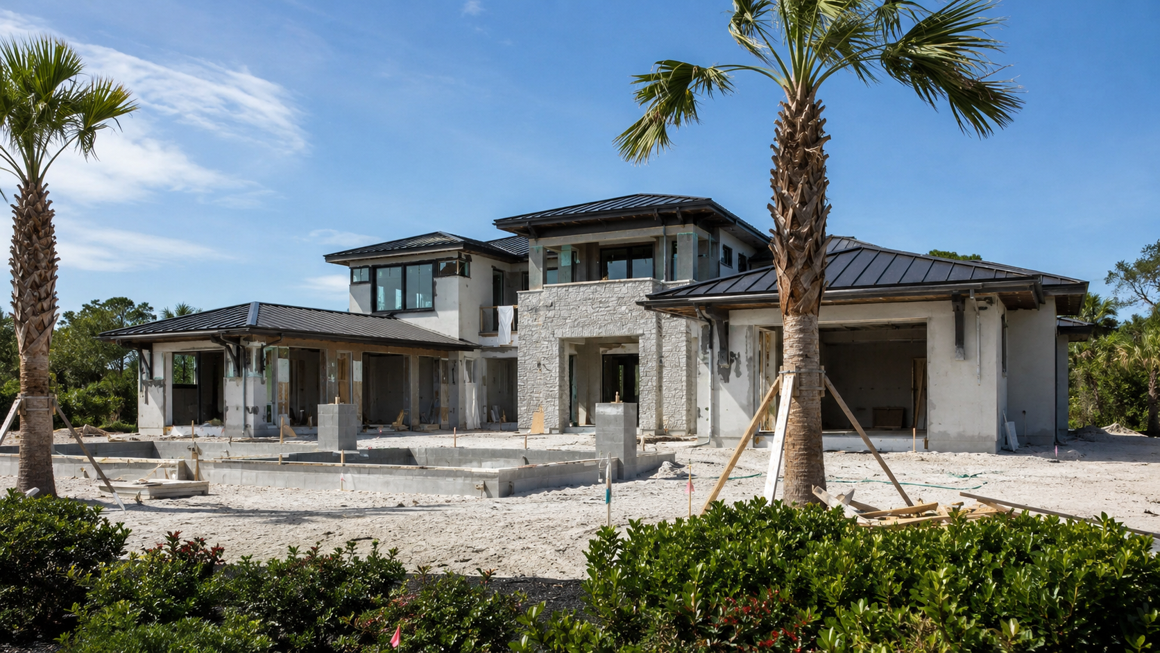 Jacksonville luxury home builder timeline planning at a custom home construction site