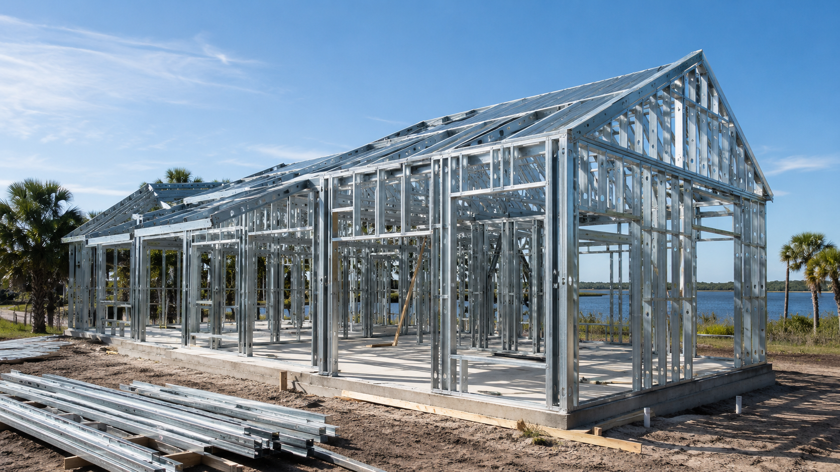 steel frame homes permits and inspection documents for a Florida residence