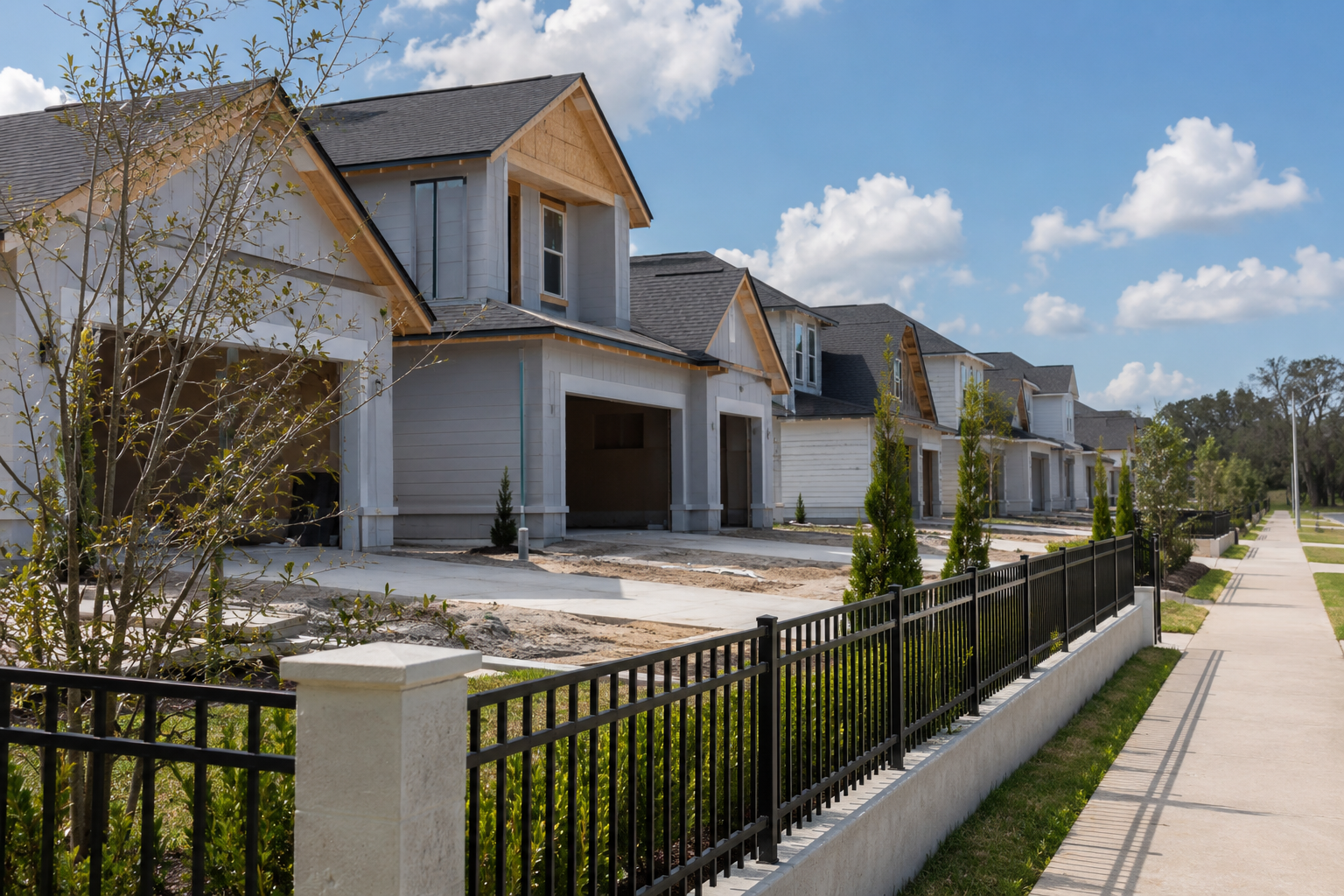 Build to Rent Builder Zoning and HOA Rules in Duval and St. Johns County Horizontal rental community under construction on a single parcel in Northeast Florida