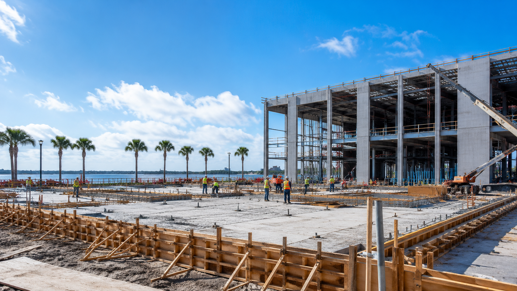 Commercial Builder Schedule in Jacksonville: A Milestone-by-Milestone Timeline Commercial builder schedule being tracked on a commercial construction site in Jacksonville, Florida
