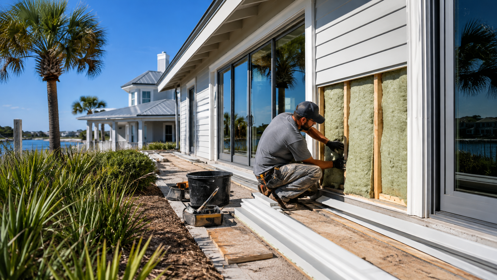 Contractor for Home Renovation Energy Efficiency: What Actually Pays Back in Florida Climate Zone 2 Contractor for home renovation energy efficiency work with open walls in a Jacksonville, Florida home