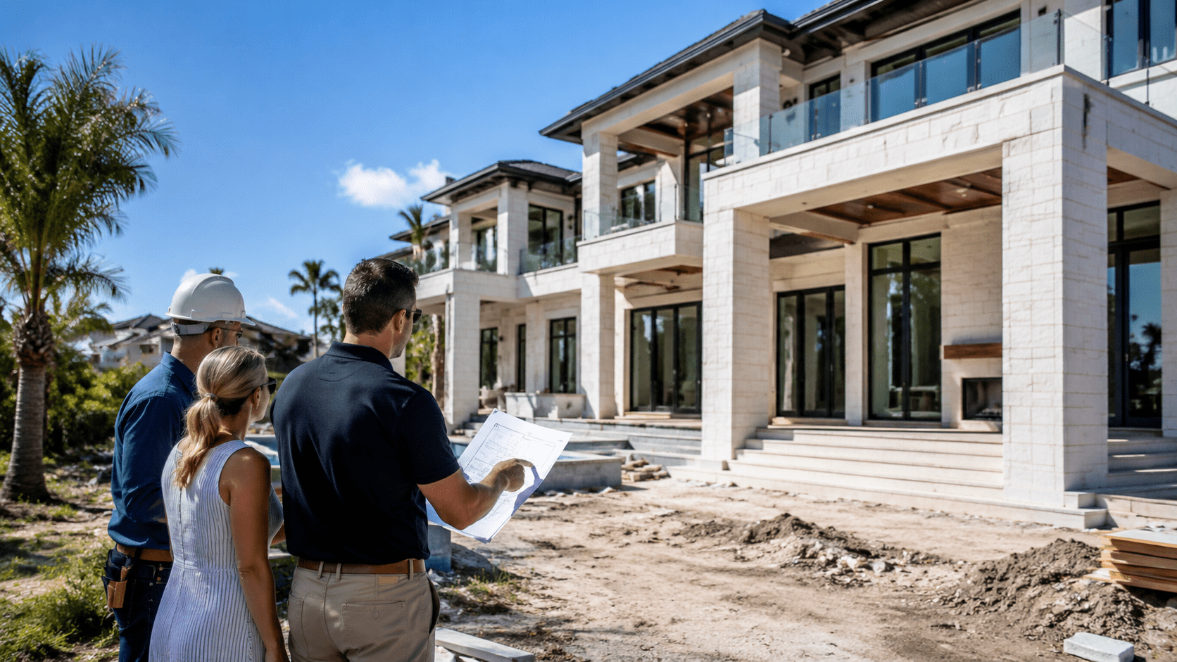 High End Home Builders Insurance Impact: How a Luxury Build Changes Your Florida Premium and Coverage High end home builders insurance impact reflected in a luxury custom home under construction in Northeast Florida
