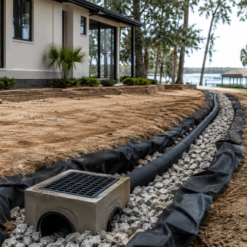 high end home builders soil and drainage in Jacksonville, Northeast Florida