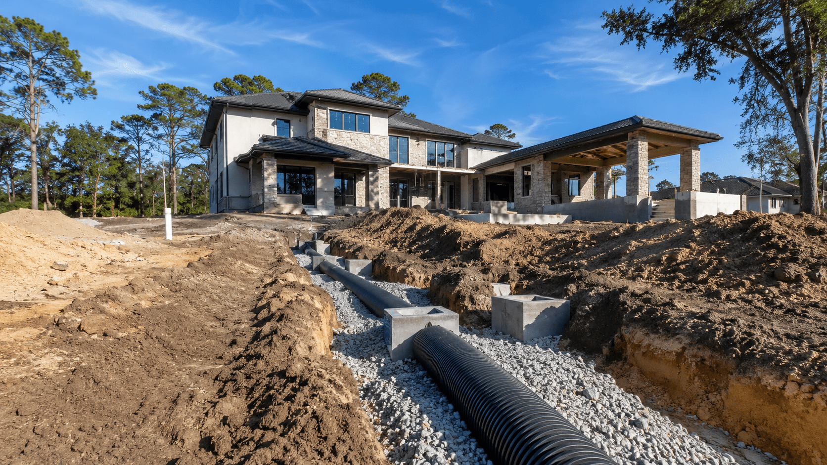 High End Home Builders, Soil and Drainage: What a Northeast Florida Lot Will Actually Allow High end home builders reviewing soil borings and drainage design on a Northeast Florida waterfront lot