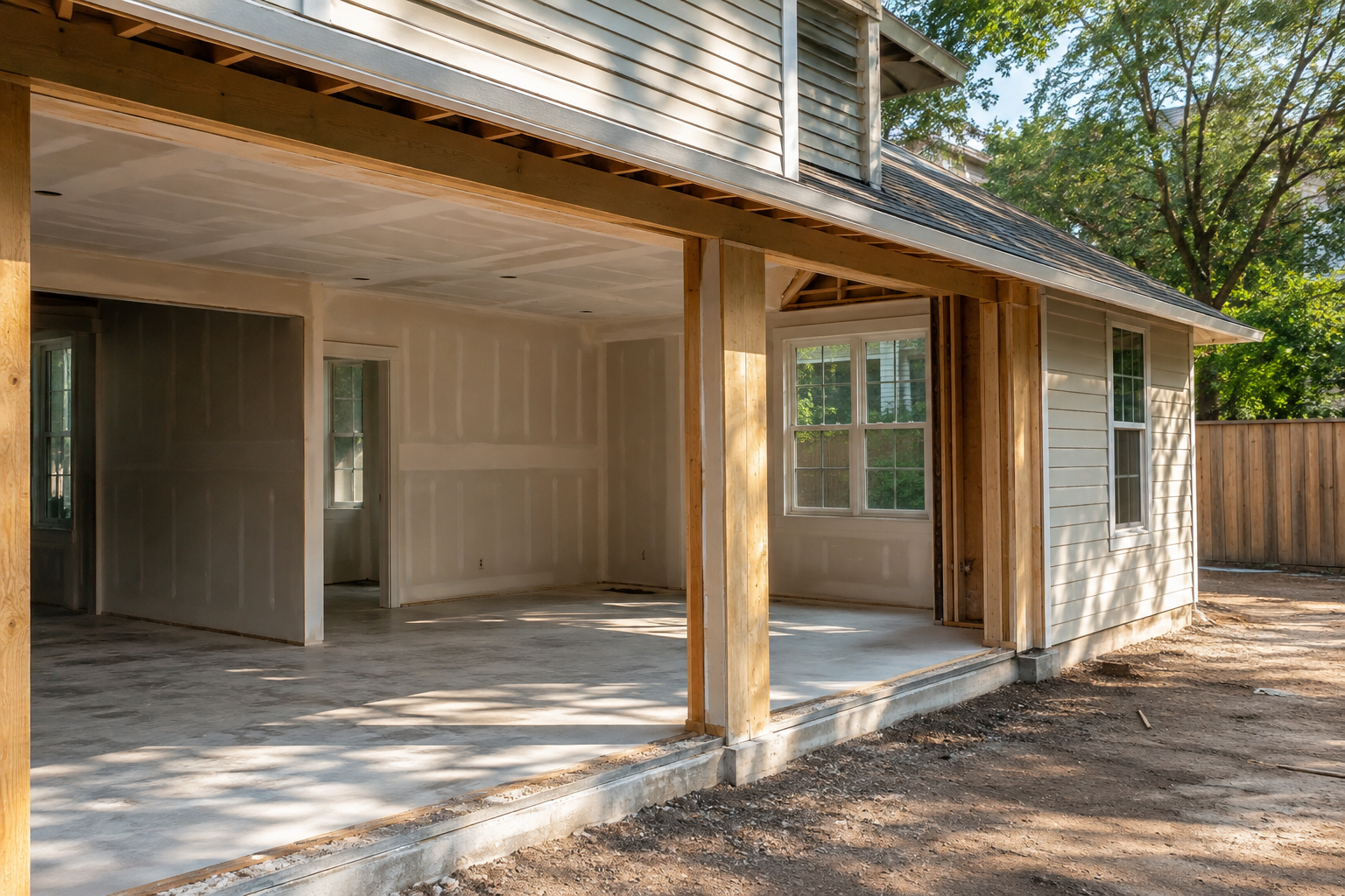 Home Addition Builders Near Me: What Warranty Coverage Florida Law Requires on an Addition Roof-to-wall flashing and drainage plane transition detail on a Northeast Florida home addition