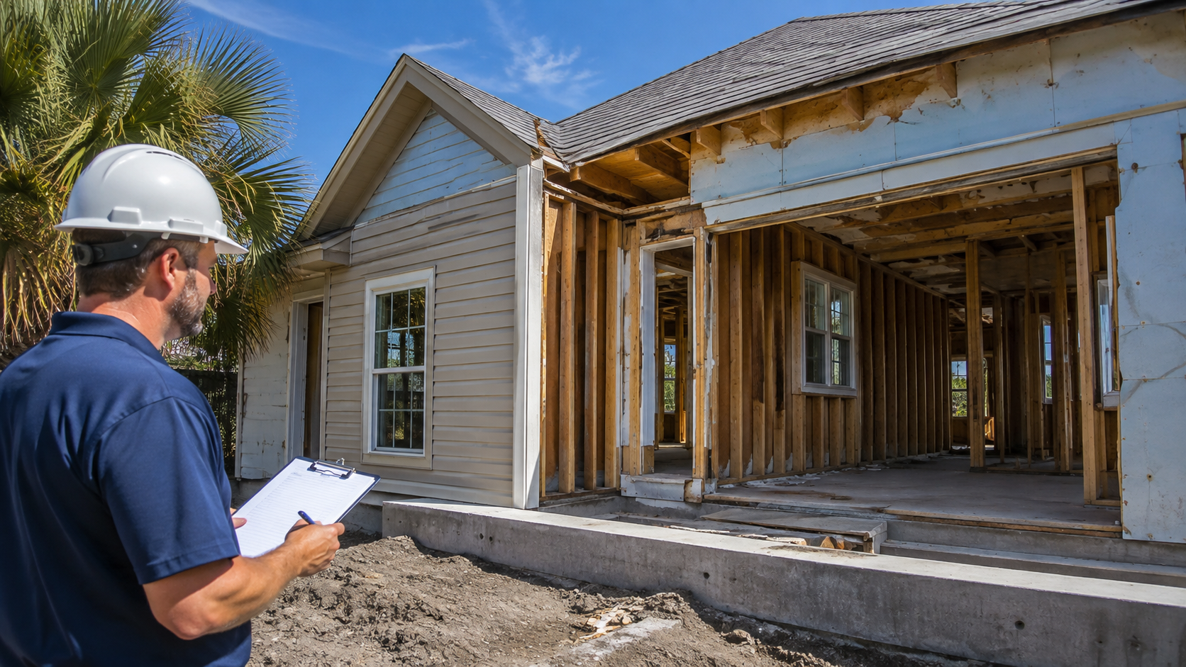 Home Additions Near Me Inspection Failures in Jacksonville: Where the Tie-In to the Existing House Goes Wrong Home additions near me inspection failures being checked at the tie-in between new and existing structure on a Jacksonville, Florida home