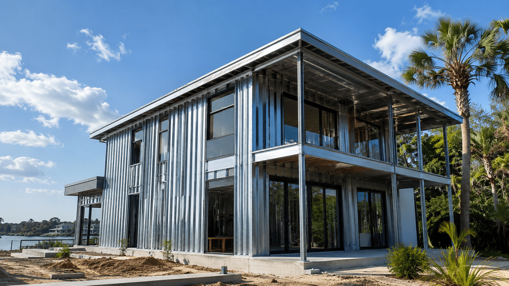 Metal Frame Homes Energy Efficiency in Florida Climate Zone 2: Which Upgrades Pay Back First Metal frame homes energy efficiency detailing with continuous exterior insulation over light-gauge steel studs in Jacksonville, Florida
