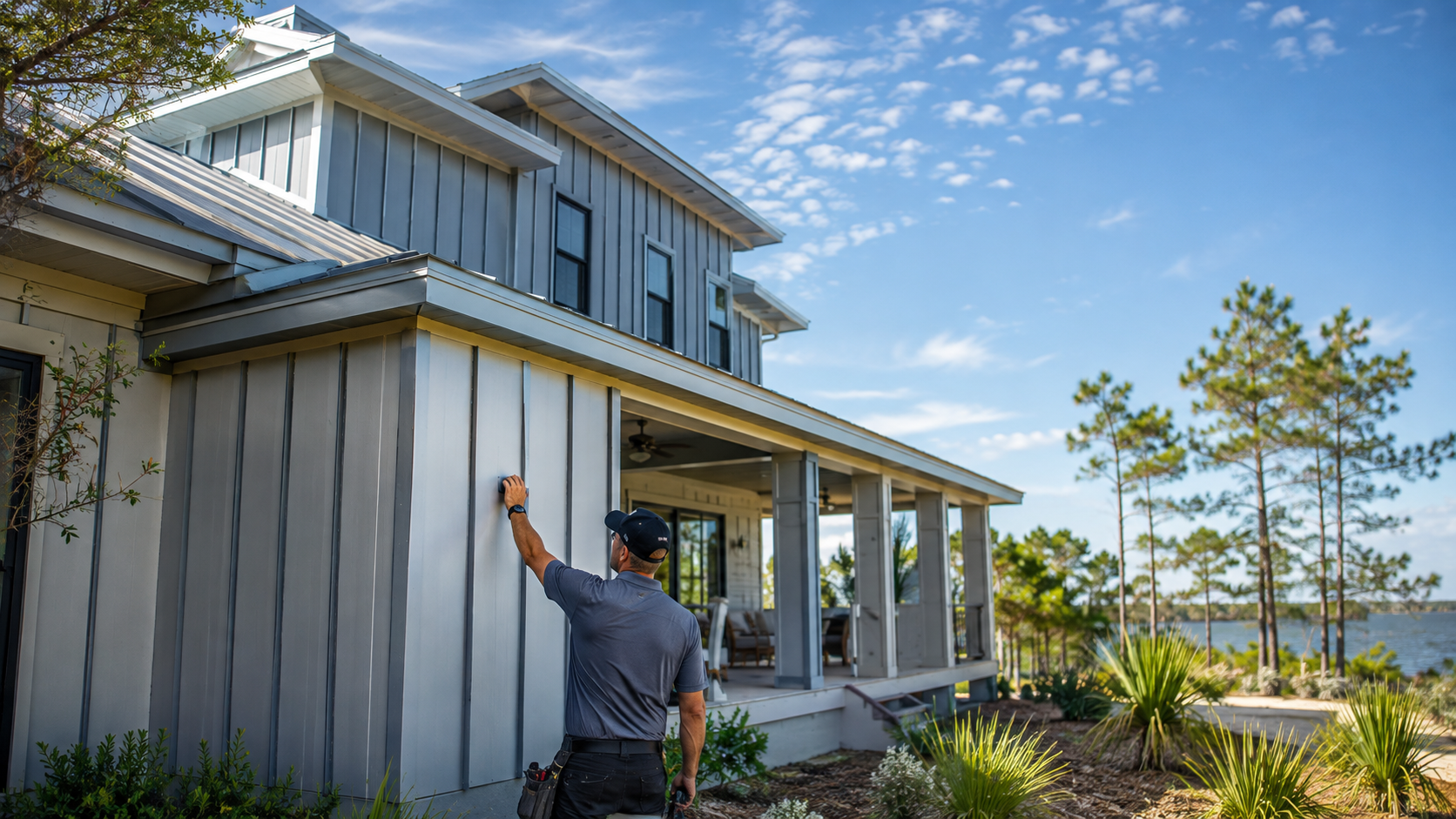 Metal Frame Homes and Long Term Maintenance in Florida Humidity and Salt Air Metal frame homes long term maintenance inspection of galvanized steel framing in coastal Northeast Florida