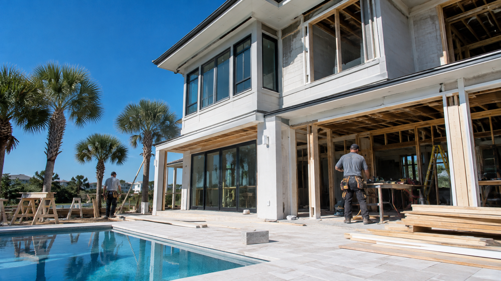 What a Remodeling Contractor Costs in Jacksonville, FL Remodeling contractor assessing structural and system conditions in a Jacksonville, FL home renovation